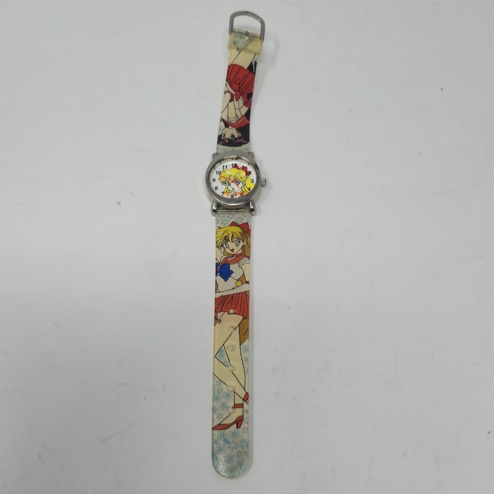 VTG 90s Sailor Moon Watch Sailor Venus Sailor Mars Needs Battery And Glass